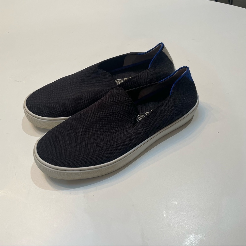 Rothy's Black and Blue Women's Slip-On Loafers